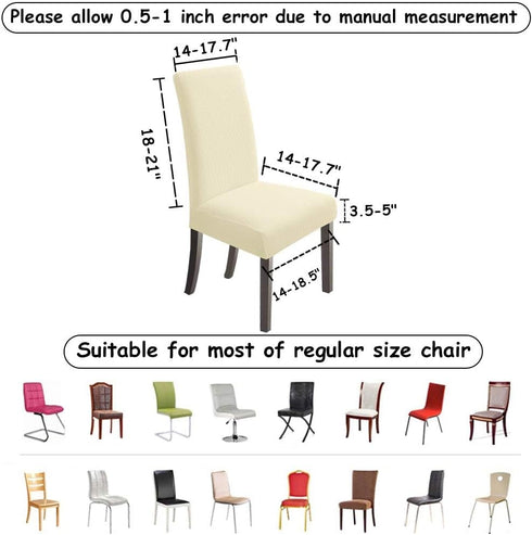 GoodtoU Chair Covers for Dining Room 4 Pack, Stretch Parson/Dining Chair Slipcover Removable Washable Chair Protector for Home/Restaurant/Banquet,...