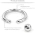 Ruifan 12PCS 14G 316L Surgical Steel Captive Bead Nose Tragus Lip Nipple Belly Piercing Jewelry Rings...