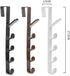 Sadiyamo 5 Layers Over The Door Hook Organizer Rack Hanger Backpack Handbag Door Hook, Pack of 2 (Brown)...