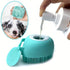 Dog Cat Bath Brush Comb Silicone Pet Grooming Brush Bath Shampoo Massage Dispenser Shower Brush For Short Long Haired Dogs And Cats(heart blue)...