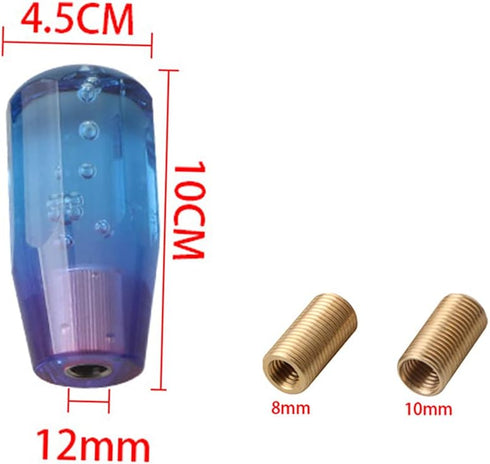 Automatic Gear Shift Knob,Crystal Shifter Boot Knobs,Universal Cool Car Accessories Blue+Purple(10CM)...