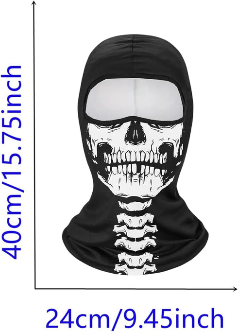 3D Balaclava Mask Full Face Mask Hood Mask Ghosts Skull Mask Men Women for Ski Hunting Motorcycle Cycling...