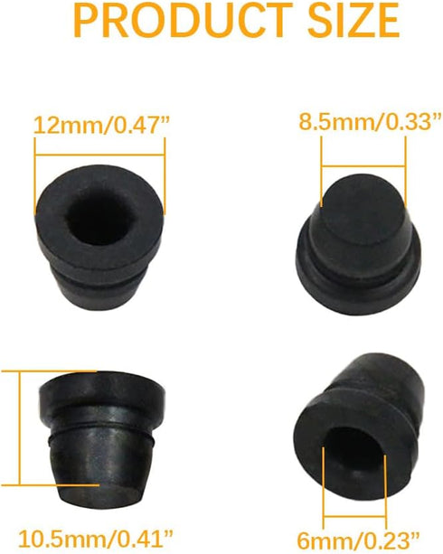 18PCS Black Brake Dust Cover, Rubber Dust Stem Cover, Grease Fitting Caps, Brake Caliper Bleeder Cap, Brake Bleeder Screw Cap, Rubber Dust Cover f...