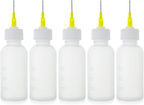 FJNATINH 30cc Needle Glue Squeeze Bottle, Precision Tip Applicator, 5 Pack...