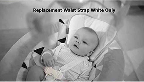 Replacement Parts for Baby Swing - Fisher-Price Revolve Baby Swing FBL70 ~ One White Replacement Waist Strap (Swing needs two) with male part of b...