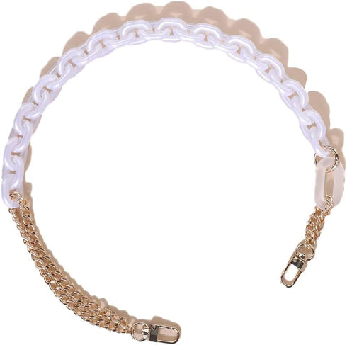 Handbag Acrylic Strap Chain Shoulder Cross Body Purse Bag Straps Replacement Chain White (Style 3)...