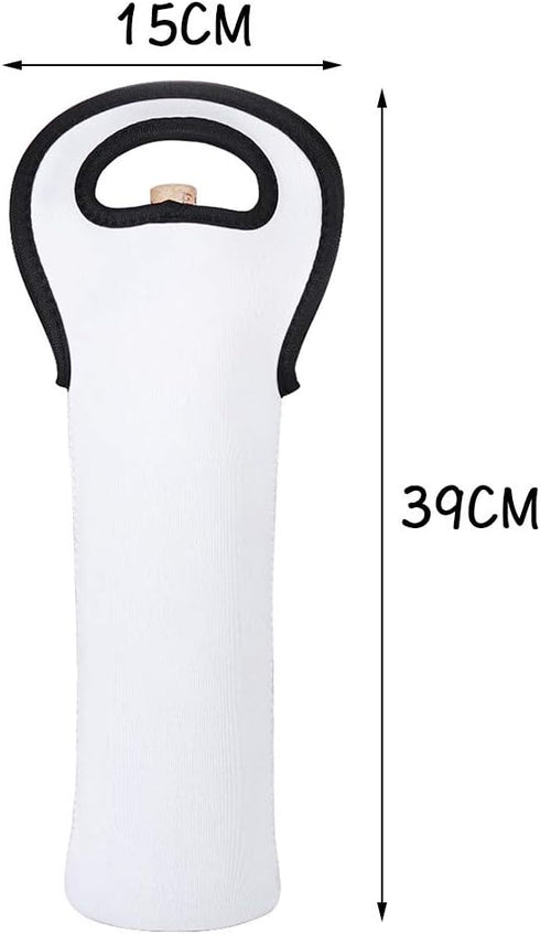 Sublimation Blanks Wine Carrier Tote Bag-2 Pack 750ML Portable Neoprene Wine Tote Holders and Wine Carriers Bag Insulated Bag for Wine/Beer/Champa...
