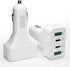 USB C Car Charger Fast Charging, AWADUO 40W Cigarette Lighter USB Charger,Dual Type C PD 20W Compatible with iPhone/Samsung, Dual USB-A 18W QC3.0 ...