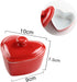 Heart-Shaped Dessert Bowl with Lid Ceramic Baking Bowl Rice Bowl-5 OZ-Red...