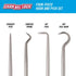 CHANNELLOCK HP-4ECP 4pc Hook & Pick Set, Made in USA, Includes 180-degree Full Hook, Straight Pick, 90-degree Pick and Complex Probe, Remove Small...