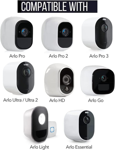 Security Camera Metal Wall/Ceiling Mount, Indoor/Outdoor Mount Compatible with Arlo, Arlo Pro 2 3, Arlo Ultra CCTV Camera and Compatible Camera wi...