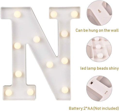 ODISTAR LED Light Up Marquee Letters, Battery Powered Sign Letter 26 Alphabet with Lights for Wedding Engagement Birthday Party Table Decoration b...