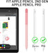 Delidigi Case for Apple Pencil Pro (2024) and Apple Pencil 2nd Generation Gradient Color Silicone Protective Cover Sleeve Accessories Compatible w...