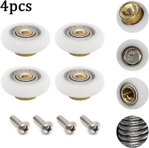 8 Pieces Stainless Steel 19MM Wheel Dia Shower Door Wheel Runner Roller...