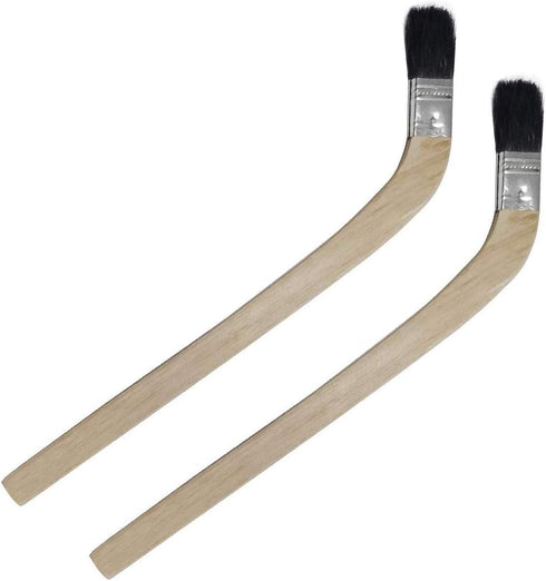 2Pcs Wooden Handle Bristle Radiator Paint Brush, 1.5 Inch Brush Width, 375mm Total Length, 40mm Trim Length...