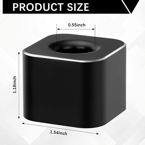 2 Pieces Metal Pen Stand Square Pen Holder Base Aluminum Student Desk Organizer Single Pen Holder for Desk Desktop Toothbrush Stand Holder Pen Dis...