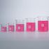 Glass Measuring Low Form Beaker Set Glass Graduated Beaker Set (50ml+100ml+250ml+400ml+600ml)...