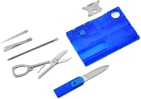 Black Outdoor Survival Bottle Opener Card Multi Tool Outdoor Barbecue Knife Camping Tool Hiking Magnifier Tool Gear Multitools and Accessories...