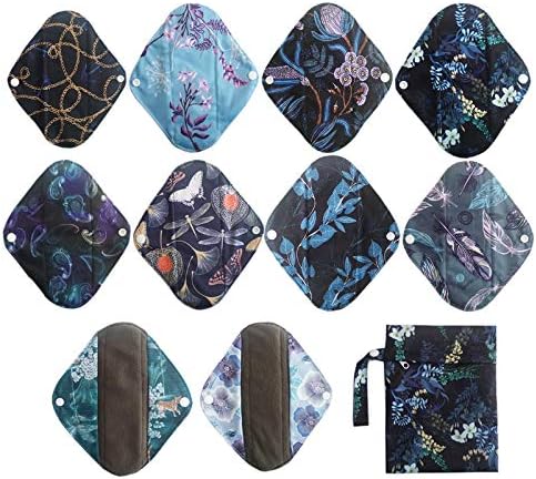 10PCS New 8 Inch Light Mama Cloth/Menstrual Pads/Reusable Sanitary Pads Panty Liner...