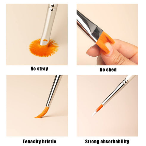 Depvision Face Paint Brush Set, 10pcs Artist Brushes for Body Face Painting, Acrylic Painting Watercolor Oil Gouache...