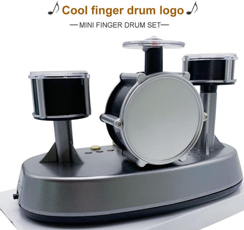 Kids drum set Imports Electronic Mini Finger Drum Desktop Novelty Set with Sounds and Lights,Finger Touch Drum, Novel Desktop Drum Kit (size:A)...
