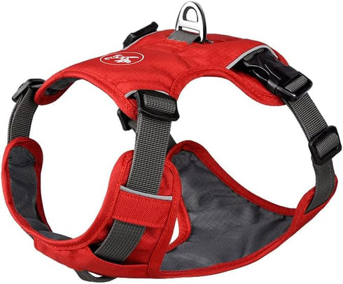 Dog Harness, Reflective and Adjustable Soft Padded Dog Vest for Training and Everyday for Puppy Small Medium Large Dogs (Red, M)...