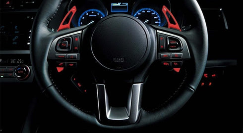 iJDMTOY Aluminum Paddle Shifter Extensions Compatible with Subaru BRZ Impreza WRX Legacy XV Crosstrek Red Matte Finish...