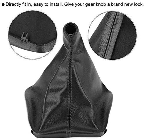 Shifter Boot, Left Hand Driver Gear Stick Shift Knob Gaiter Boot Cover Car Gearstick Gaiter Kit Shift Knob Boot Dust Cover Replacement for E34 E36...