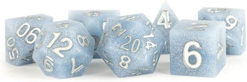 FanRoll by Metallic Dice Games 16mm Sharp Edge Silicone Rubber Poly DND Dice Set: Glacial Debris, Role Playing Game Dice for Dungeons and Dragons...