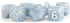 FanRoll by Metallic Dice Games 16mm Sharp Edge Silicone Rubber Poly DND Dice Set: Glacial Debris, Role Playing Game Dice for Dungeons and Dragons...