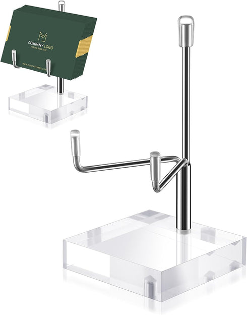 Sibba Plate Stands for Display Adjustable Metal Arms Photo Stand Easel Acrylic Base Small Holder Case Plate Clear Base Home Décor Accents for Pict...