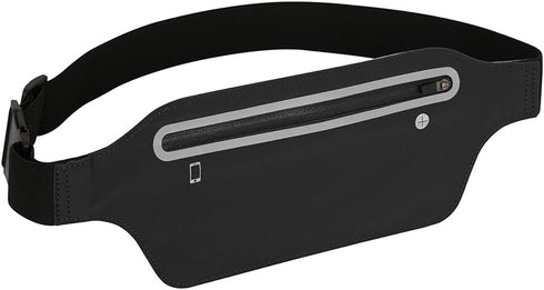 Fanny Packs for Women, Waterproof Fanny Pack for Men, Adjustable Running Belt Waist Pack Slim Expandable Pocket Belt Black, iPhone Running Holder ...