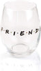 Silver Buffalo Friends Doodle Logo Stemless Wine Glass, 20 Ounces...