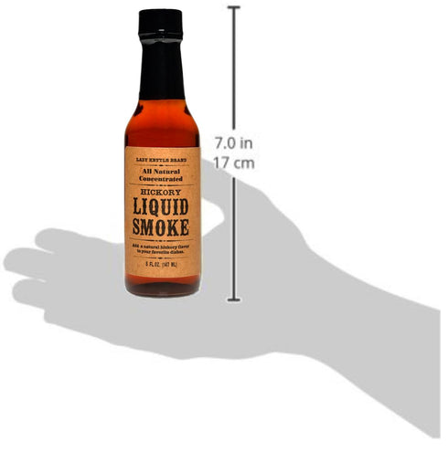 Lazy Kettle Brand All Natural Liquid Smoke | Perfect for Flavoring Meat | Hickory | Used to Flavor Beef Jerky, Steak, Fish, Cheese, Sauces and Mor...