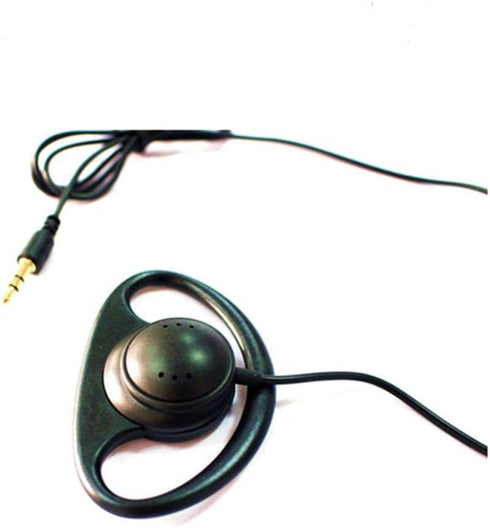 Single Side Earphone D Shape Earpiece Headset Listen Only 3.5mm Hook Earbud simultaneous interpretation Headphone (1 Pack)...