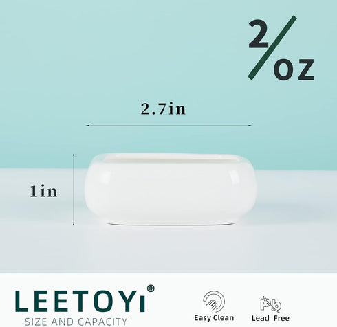 Reptile Food Bowls -Ceramic Square Reptile Water Food Dish, Pet Food Bowl for Lizards, Young Bearded Dragons, Small Snakes, Gecko Tortoise Spider ...