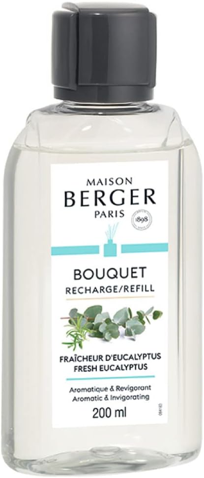 MAISON BERGER Fresh Eucalyptus - Fragrance Refill for Reed Sticks and Ceramic Diffuser - 6.76 Fluid Ounces - 200 Milliliters...