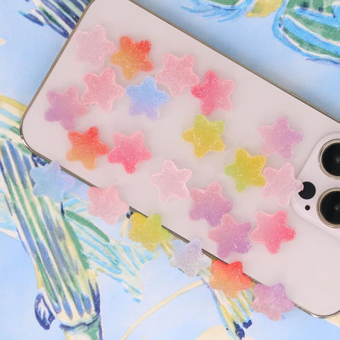 LOPURO 50 pcs Jelly Sugar Soft Candy Charms, DIY Craft Making Resin Jewelry Making Kit, 16mm Love Heart Resin Flatback Beads for DIY Scrapbooking ...