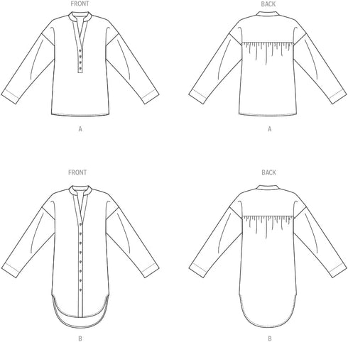Butterick Misses’ Loose-fitting Top and Tunic Sewing Pattern Kit, Design Code B6929, Sizes 18-20-22-24-26...