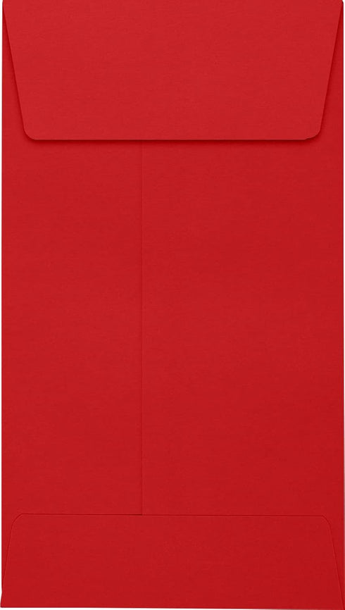 LUXPaper #5 1/2 Coin Envelopes in 80 lb. Ruby Red for Coin Collections, Small Inventory Items, and Stamps, 50 Pack, Envelope Size 3 1/8 x 5 1/2 (R...