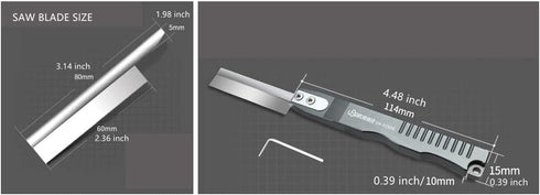 Mini Hand Saw Modelling Knife Hobby DIY Razor Saw Hacksaw Tools for Model Craft Tools, Plastic Model Parts Cutting Tree Limbs and Branches (super ...