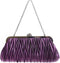 KESYOO trendy handbags wallet clutch Cocktail Evening Handbags party bag for wedding Satin Pleated Bag purse handbag clutch bag purple dinner part...