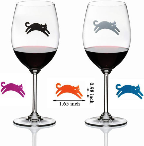 WZT 30 Piece Silicone Drink Markers - Multi-Purpose Wine Glass Markers for Bar, Party, Dinner Parties...