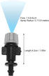 Cuifati Misting Nozzles,50pcs/Set Misting Nozzles Sprinkler Head Atomizer,for Garden Drip Irrigation System,Solid and...