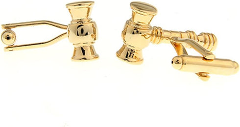 Law Gavel Mallet Judge Lawyer Mason Pair Cufflinks...