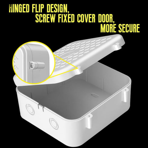 2-Pack 5.5" Square Security Camera Junction Box Mouting Bracket, Universal Bullet Dome Camera Junction Outlet Box Mount Hide Cable Junction Box fo...
