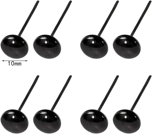 BESTCYC 1Box(100pcs) 3-12mm 10 Different Size Mini Black Glass Eyes Needle Felting Bears Dolls Toy Teddy Puppets Decoys Sewing Arts Crafts Eyes Ki...