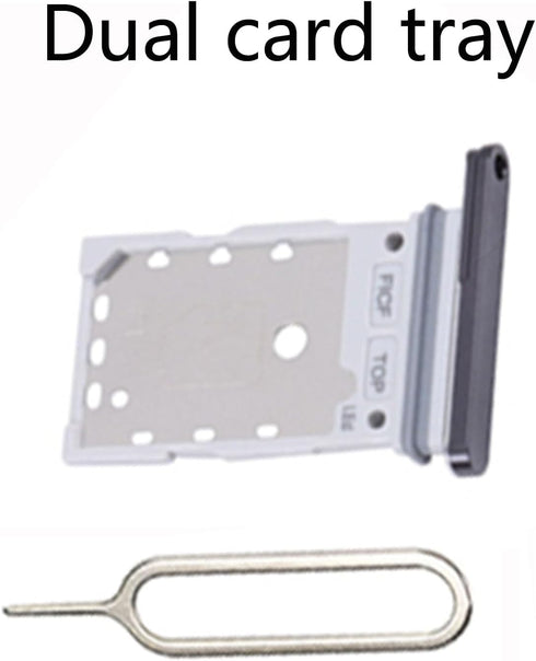 for Samsung Galaxy Z Fold 4 5G Dual SIM Card Tray Card Holder Slot Replacement Parts + Open Eject Pin (Black)...