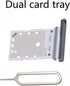 for Samsung Galaxy Z Fold 4 5G Dual SIM Card Tray Card Holder Slot Replacement Parts + Open Eject Pin (Black)...