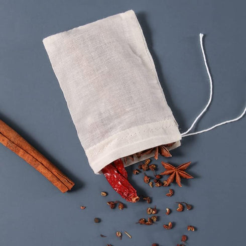 AKOAK 20 Pcs 4 x 3 Inches Muslin Drawstring Bags,Natural Unbleached Cotton Spice/Tea/Herbs Bags...
